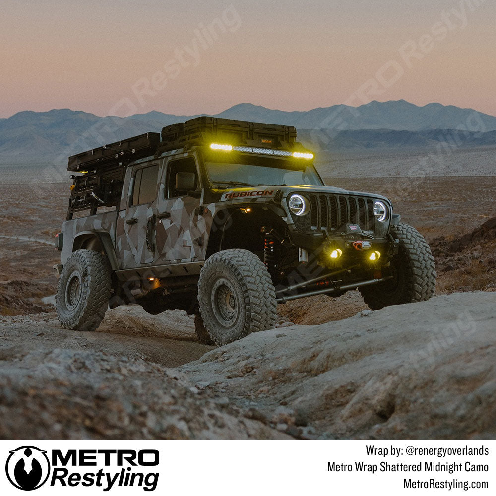 black shattered camo jeep wrap