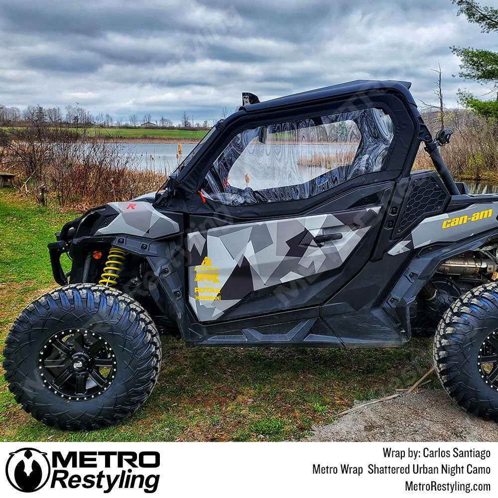 shattered urban camo atv wrap