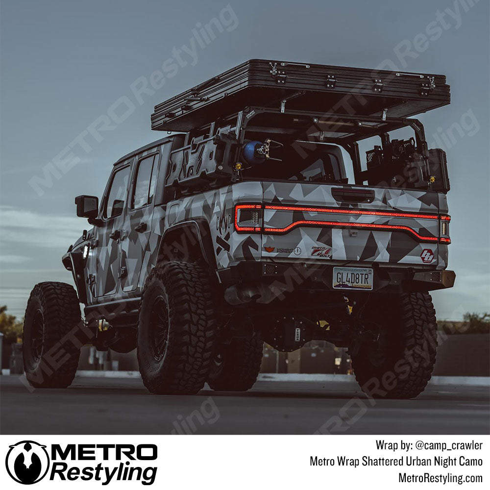 shattered camo jeep gladiator wrap
