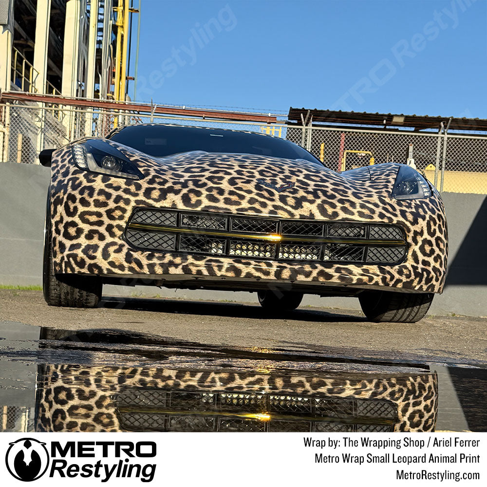 leopard print corvette wrap