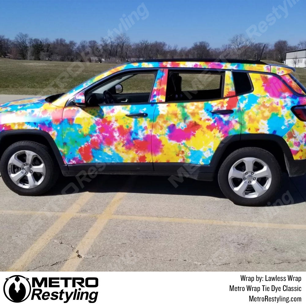 tie dye car wrap