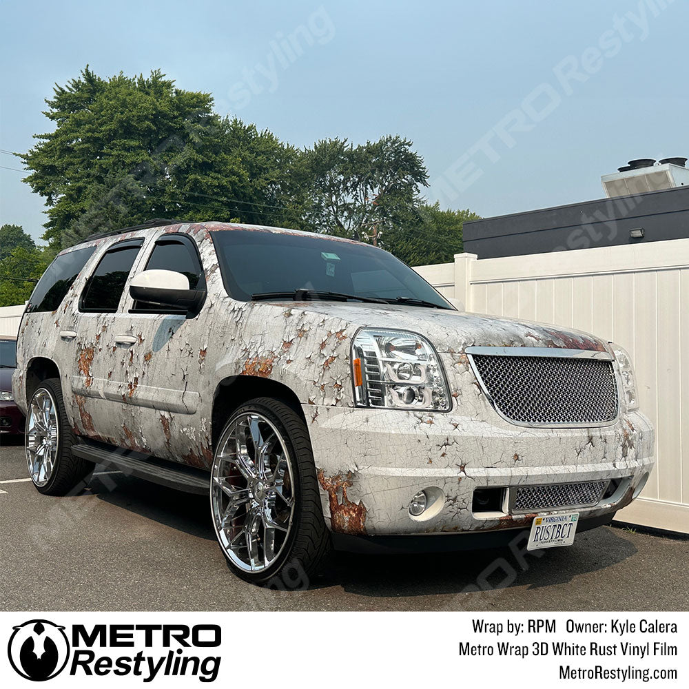 3d white rust vinyl