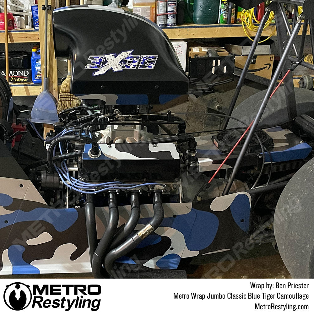 blue engine camo wrap
