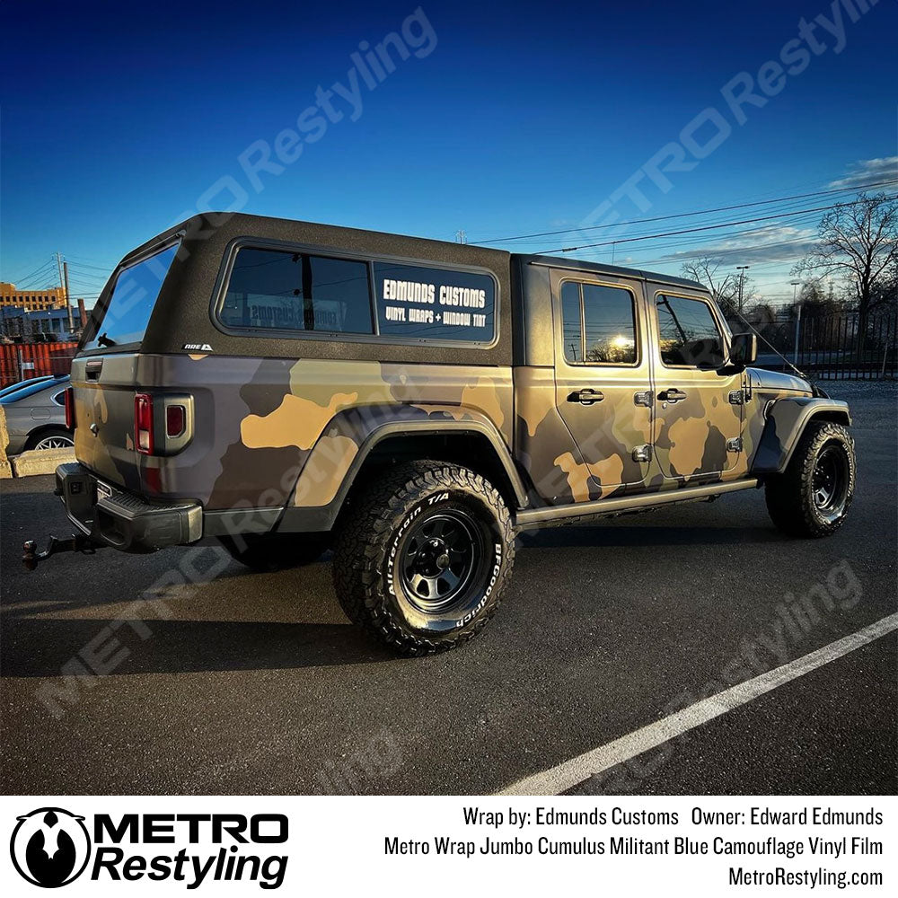 blue camo jeep vinyl wrap
