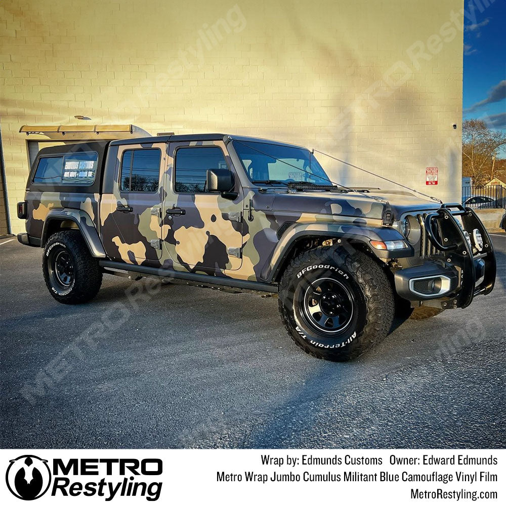 blue camo jeep wrap