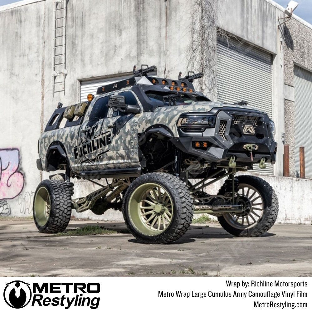 large cumulus army camo wrap