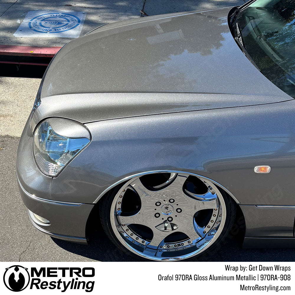 lexus with aluminum wrap