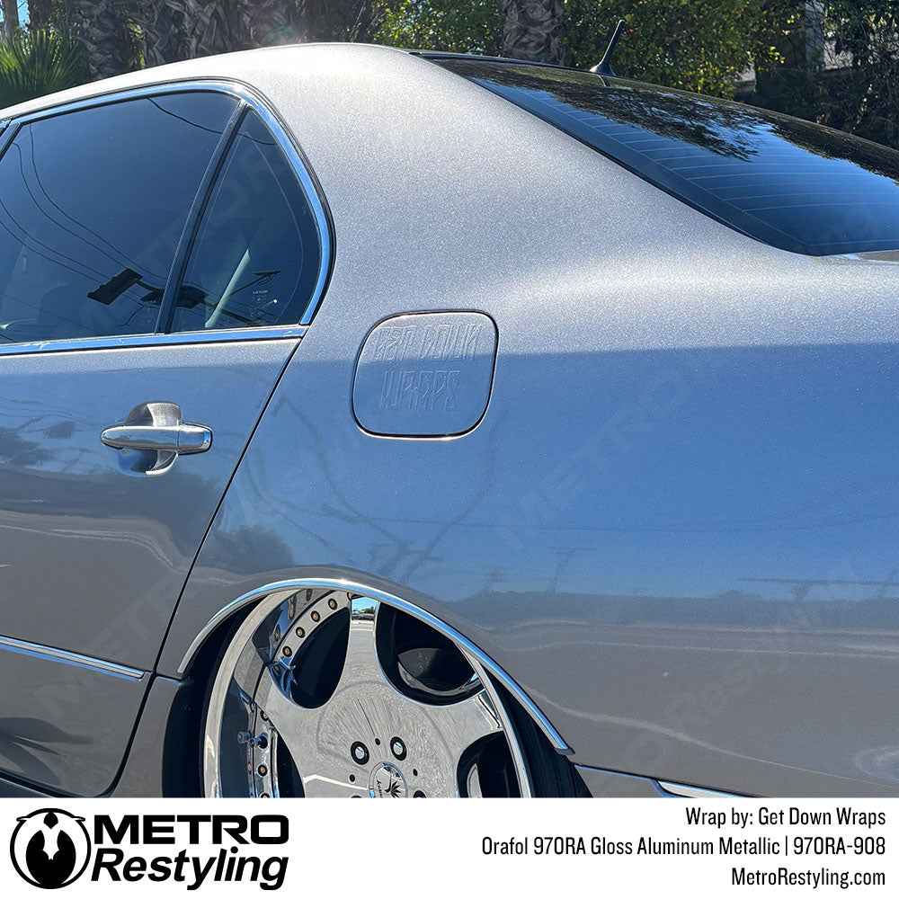 lexus with aluminum wrap