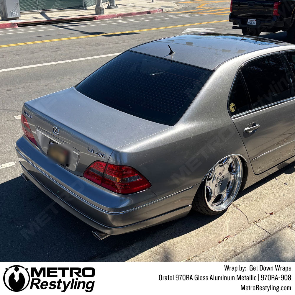 lexus with aluminum wrap