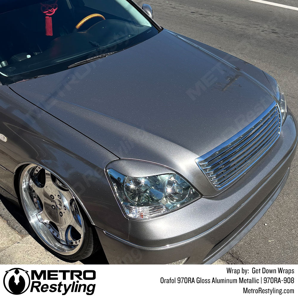 lexus with aluminum wrap