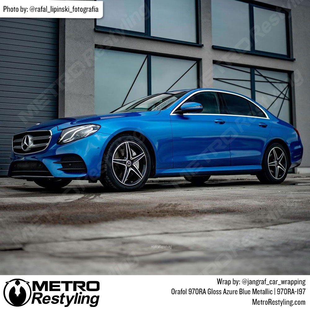 Blue Mercedes Vinyl Wrap