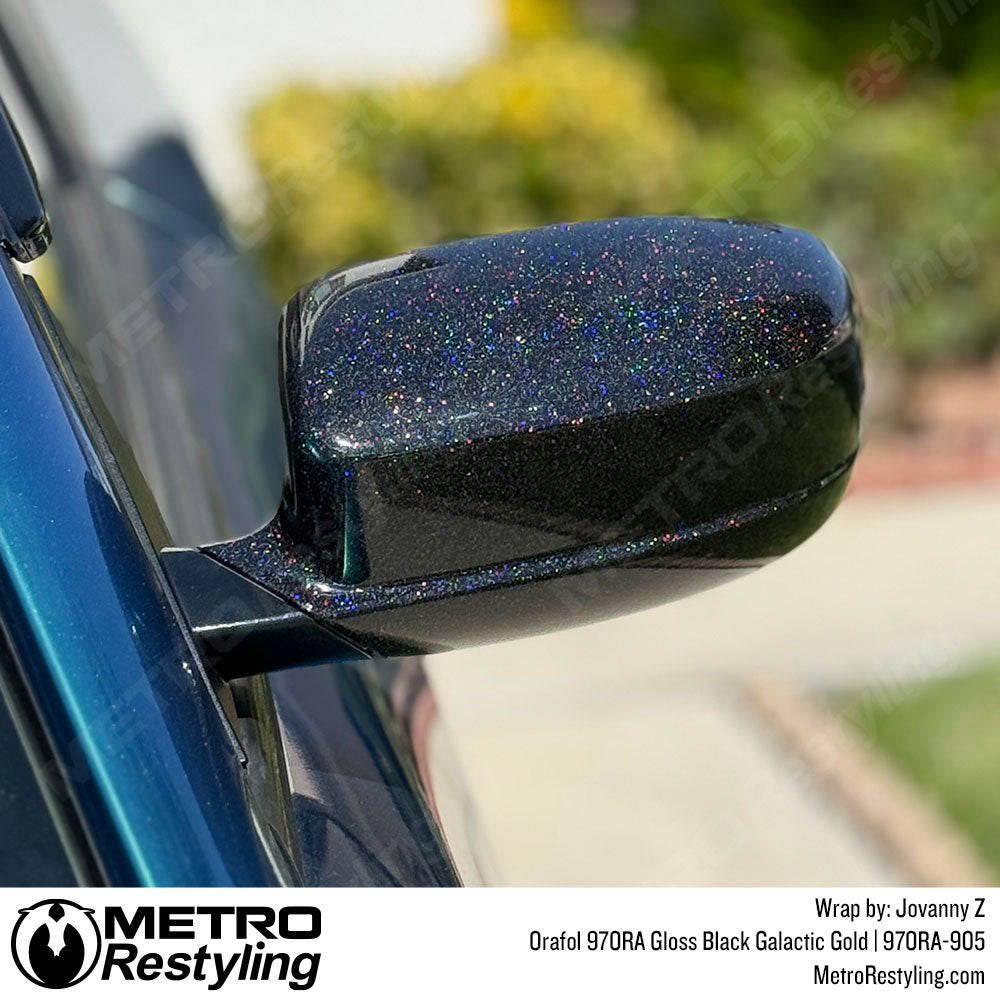 glitter car mirror wrap