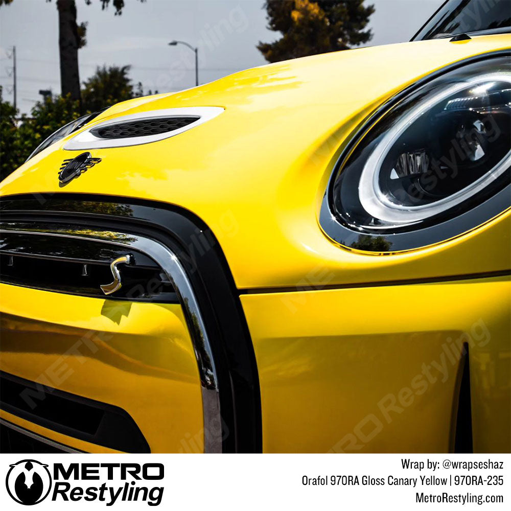 Yellow MINI Cooper wrap