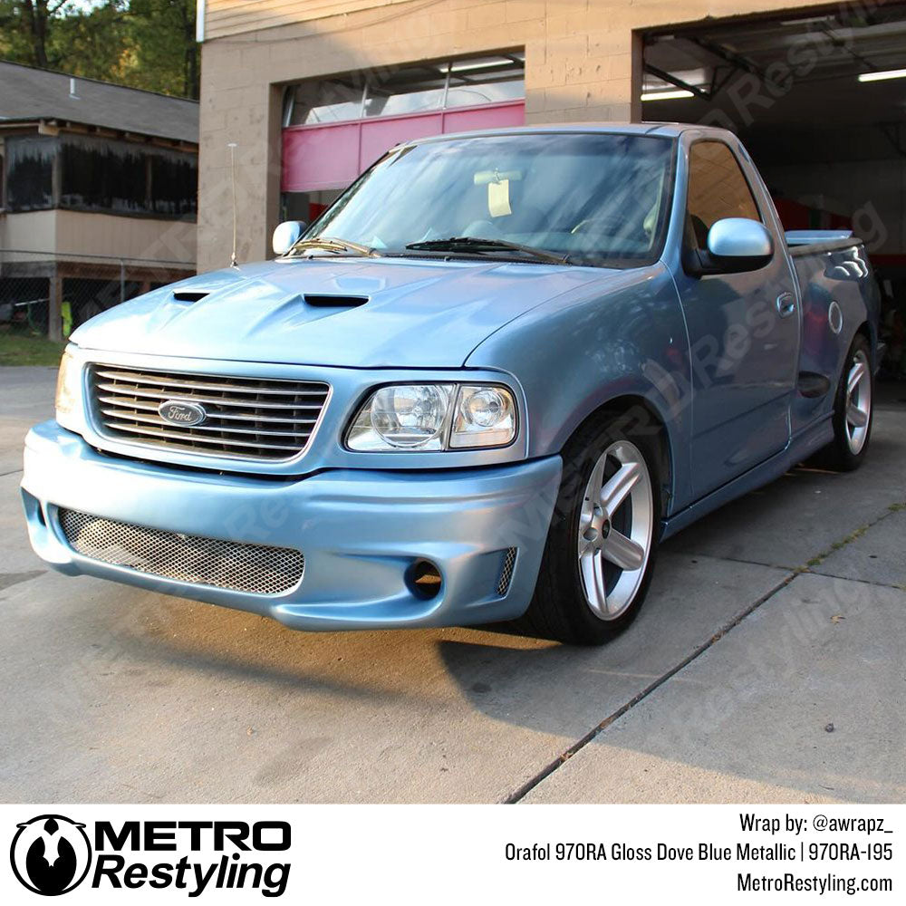 Blue Ford Truck Wrap