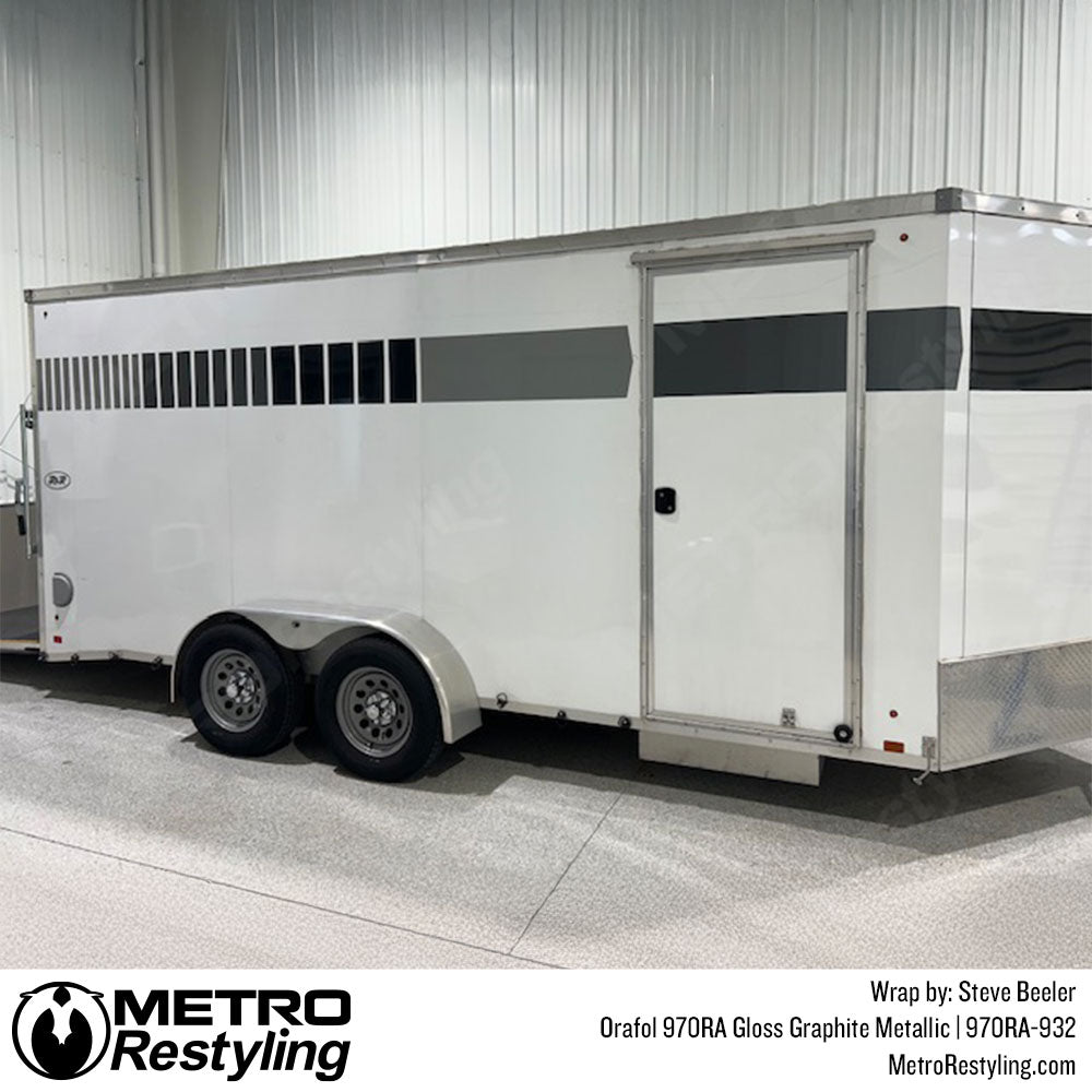 trailer with color change vinyl wrap