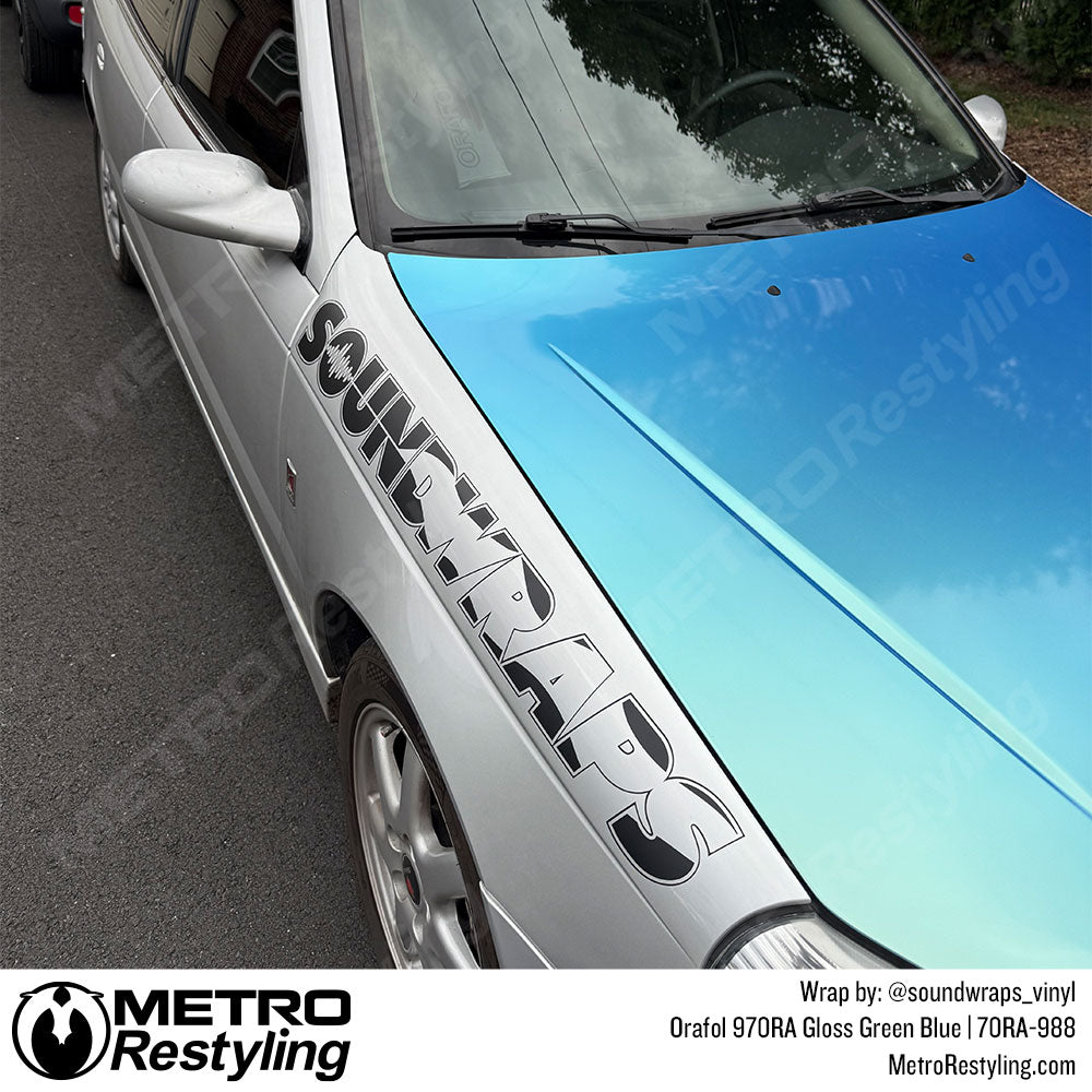 saturn with green blue wrap