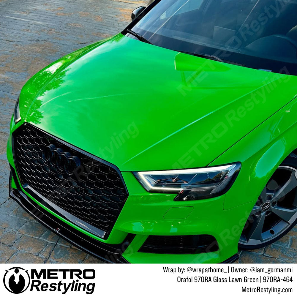 bright green audi wrap