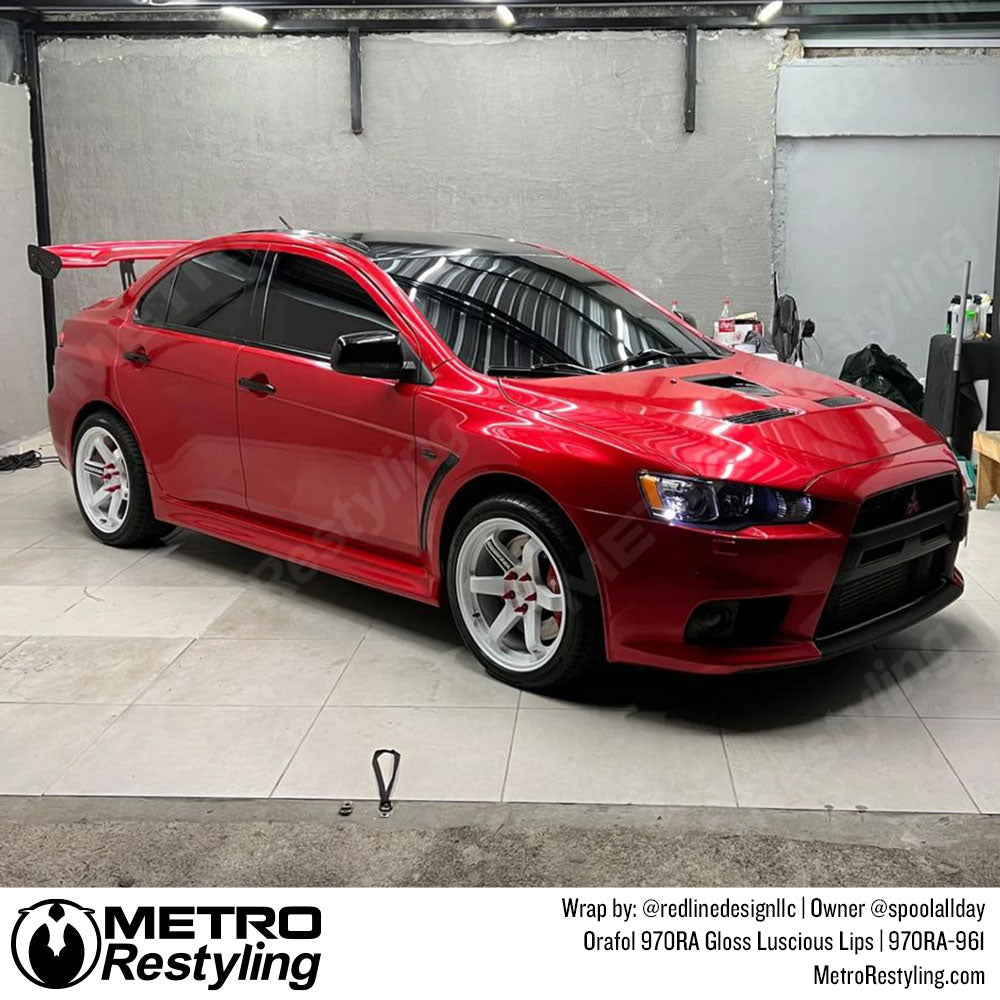Red Mitsubishi Wrap
