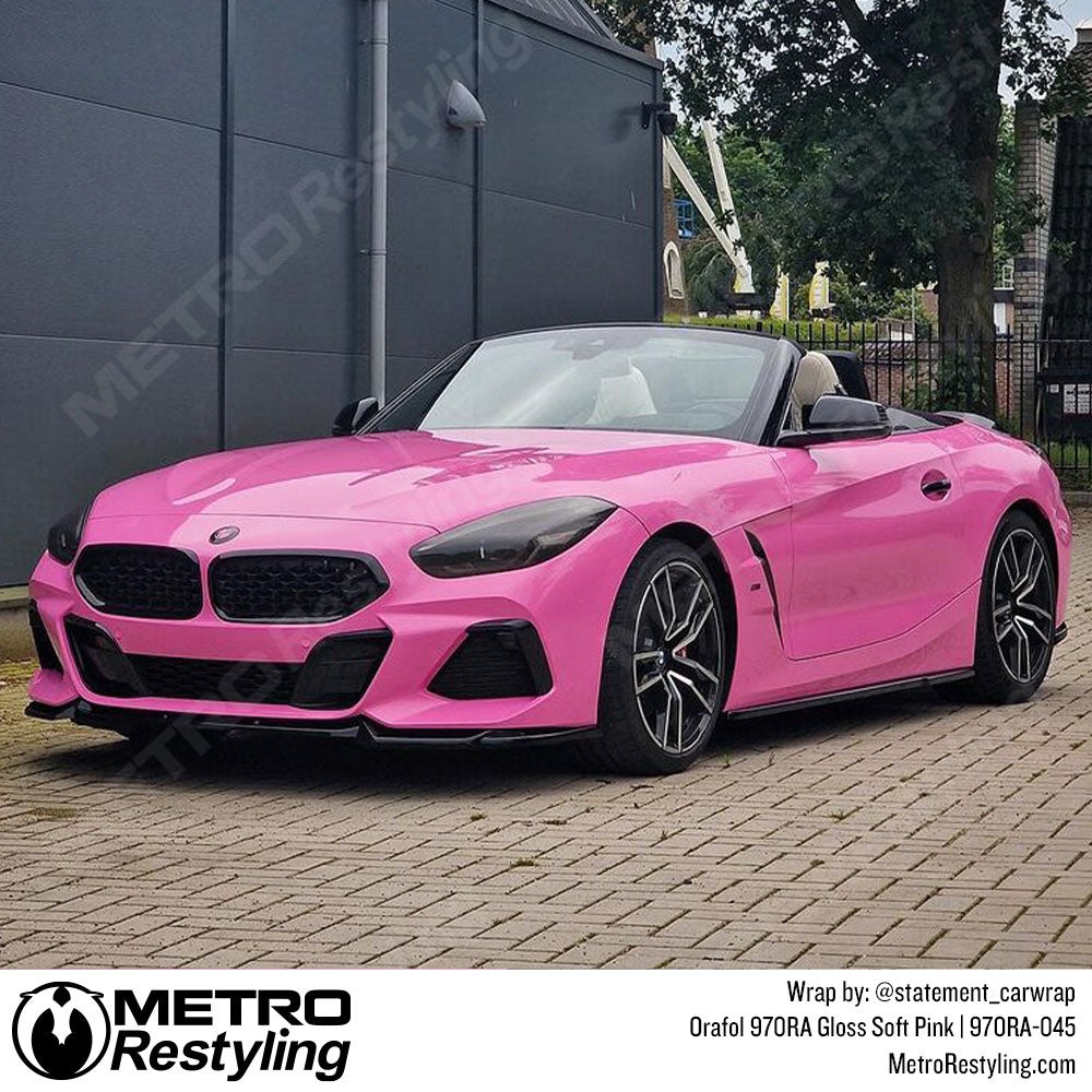 Gloss pink bmw wrap