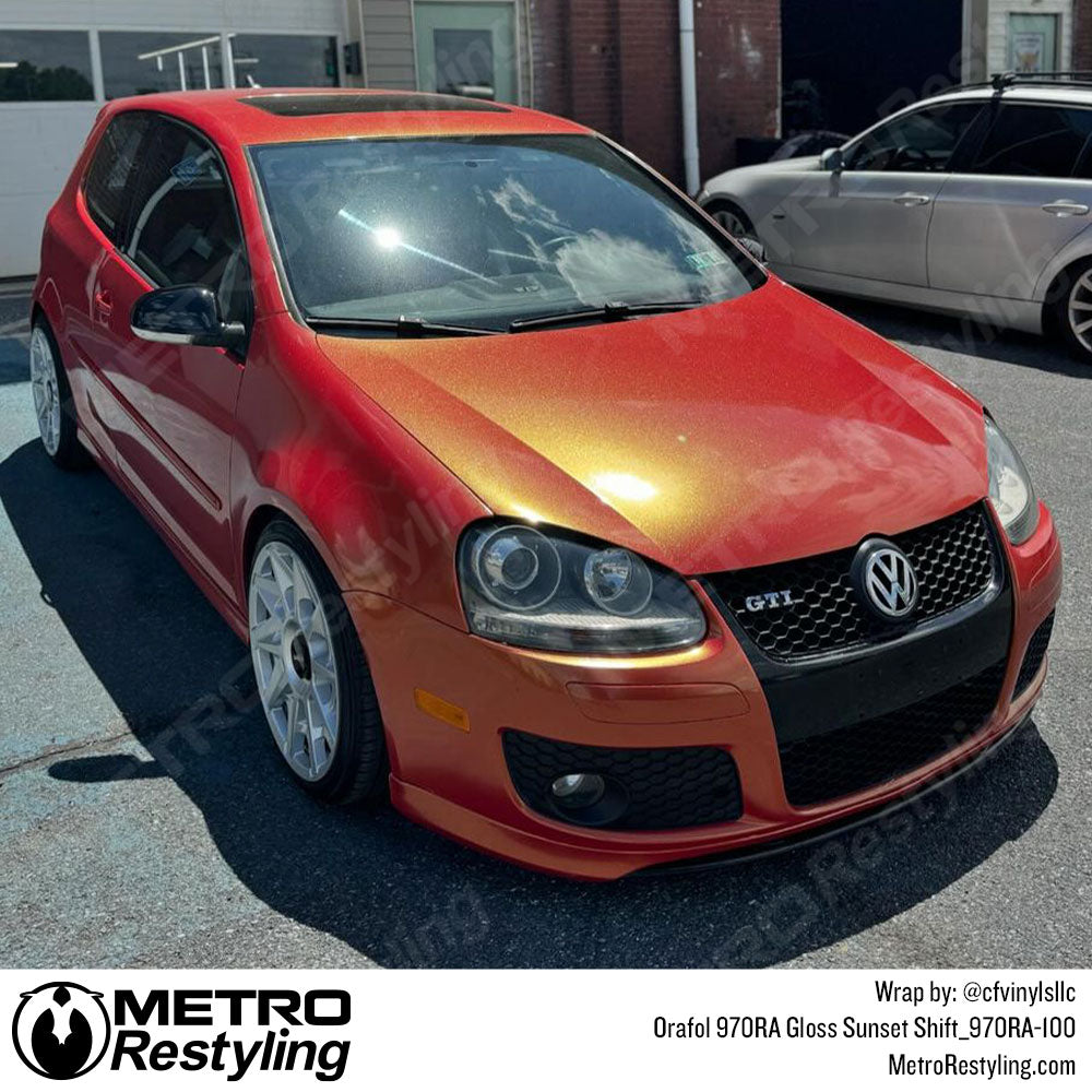 orange color shift car wrap