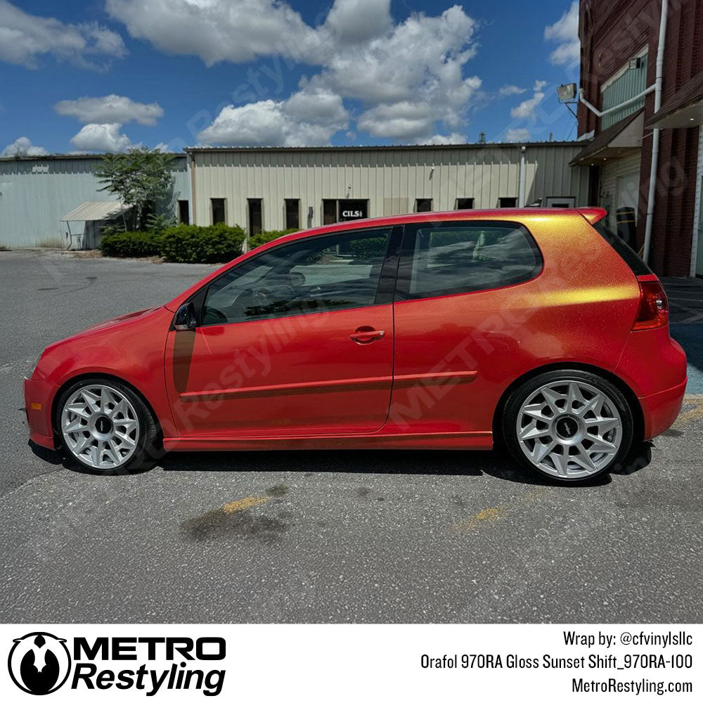 orange color shift car wrap