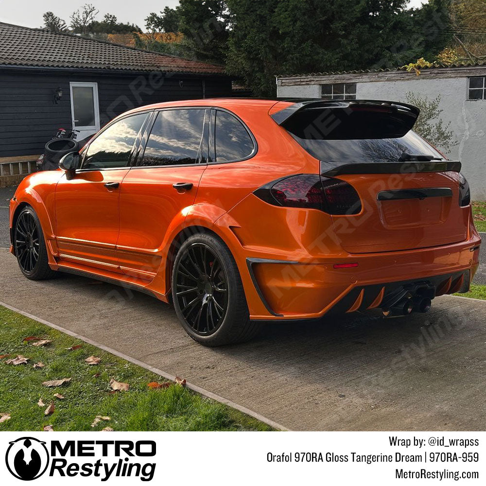 orange porsche wrap