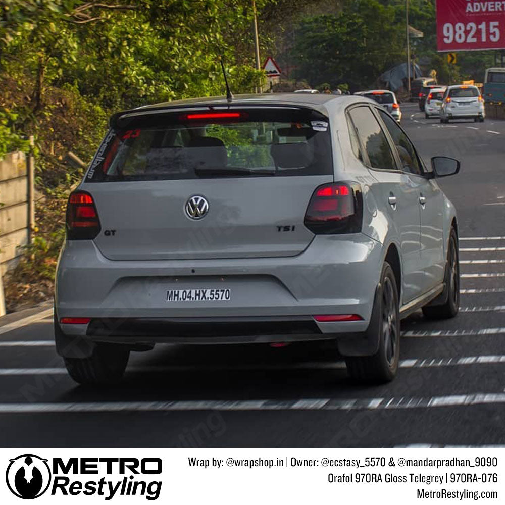 volkswagen with grey wrap