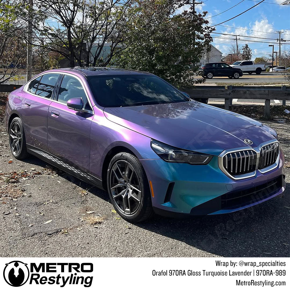 purple blue bmw wrap
