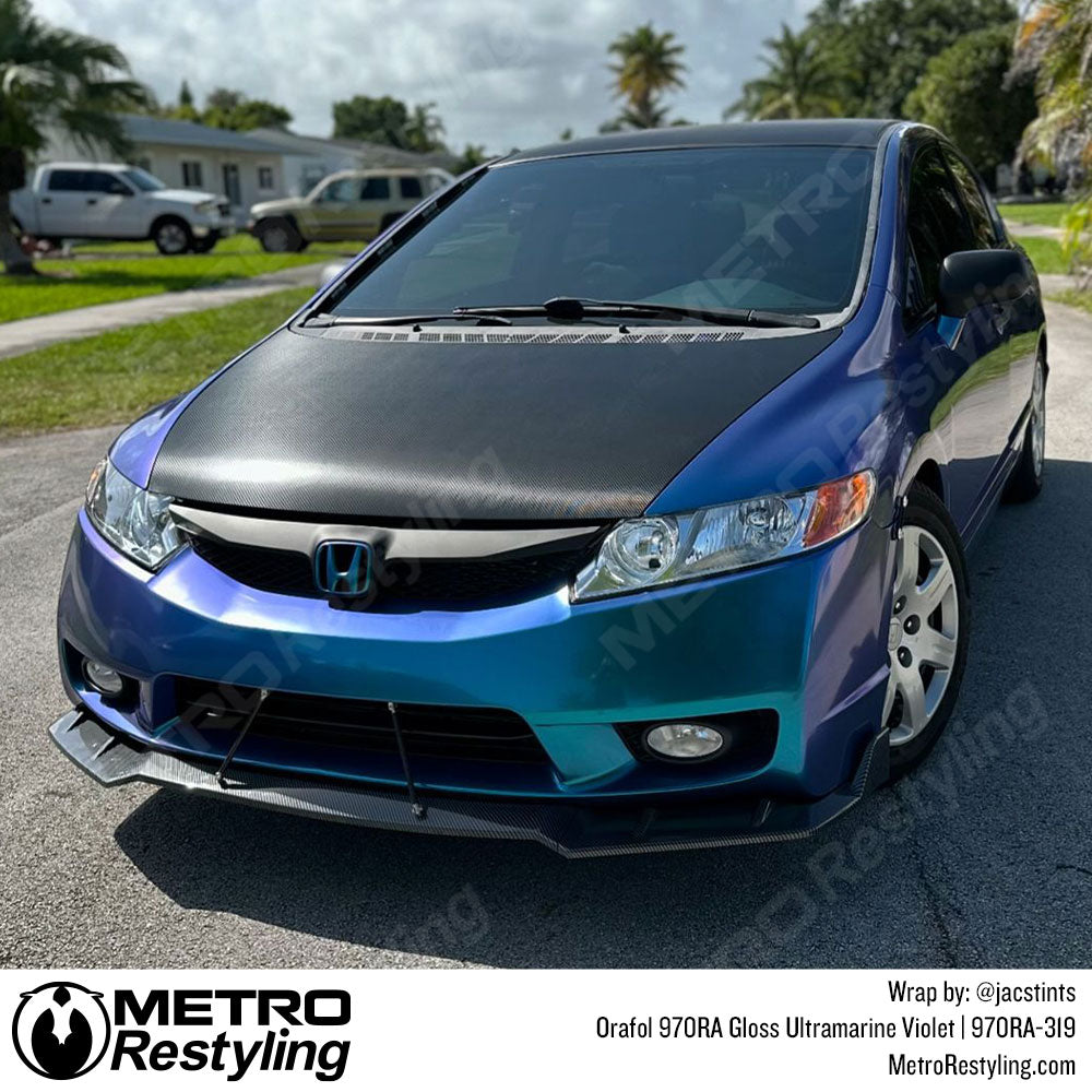 Purple Blue Ultramarine Honda Civic Wrap