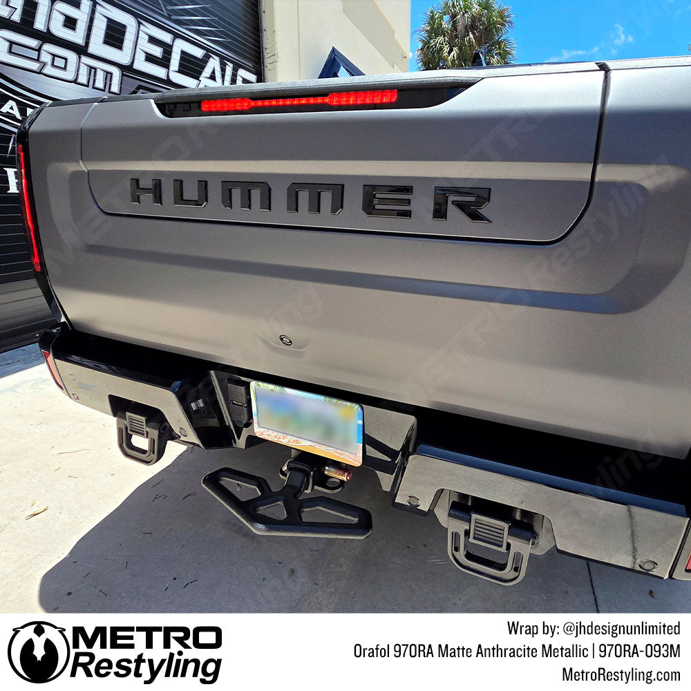 metallic grey hummer wrap