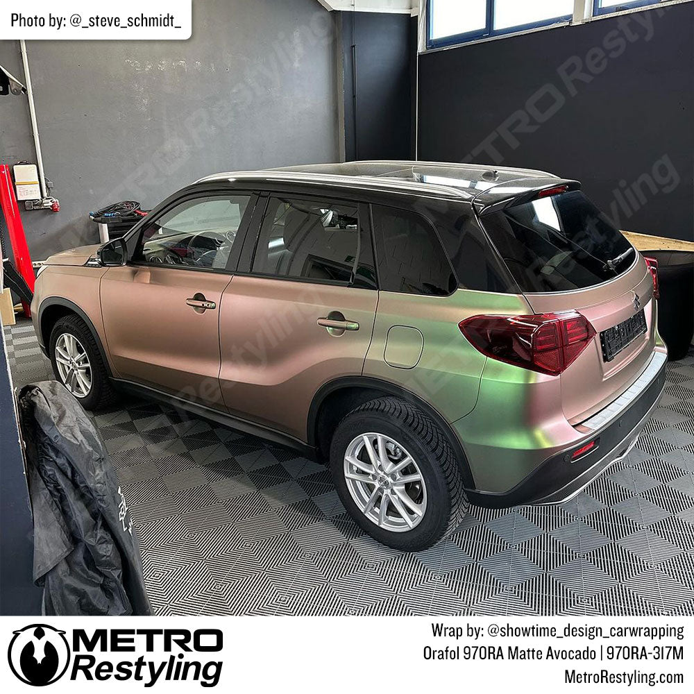 green color shift car wrap