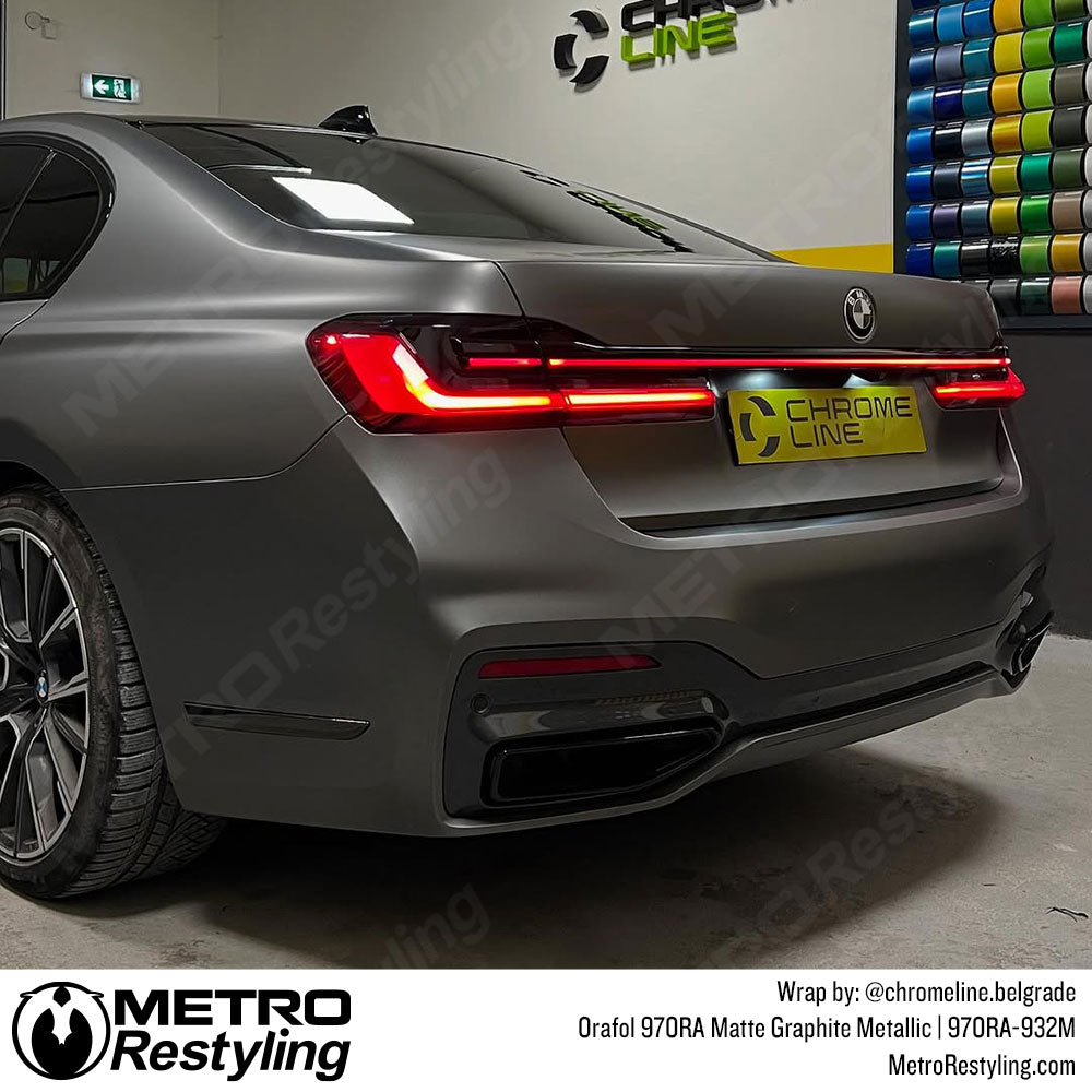 metallic gray bmw wrap