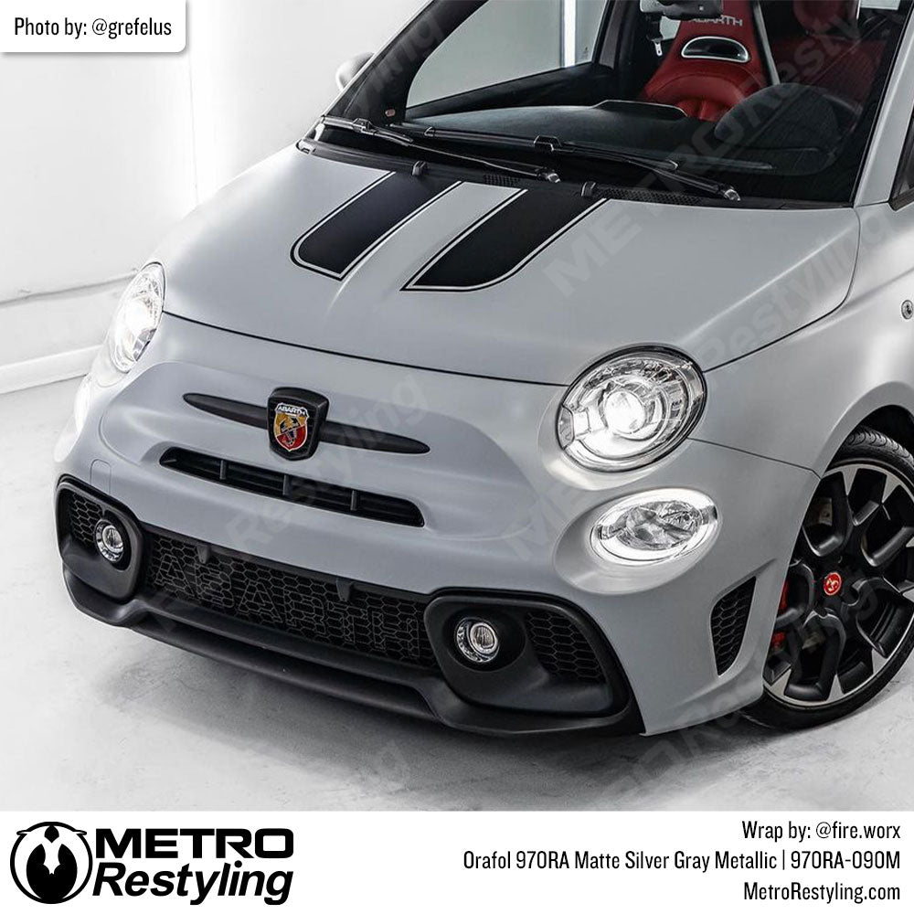 silver abarth wrap