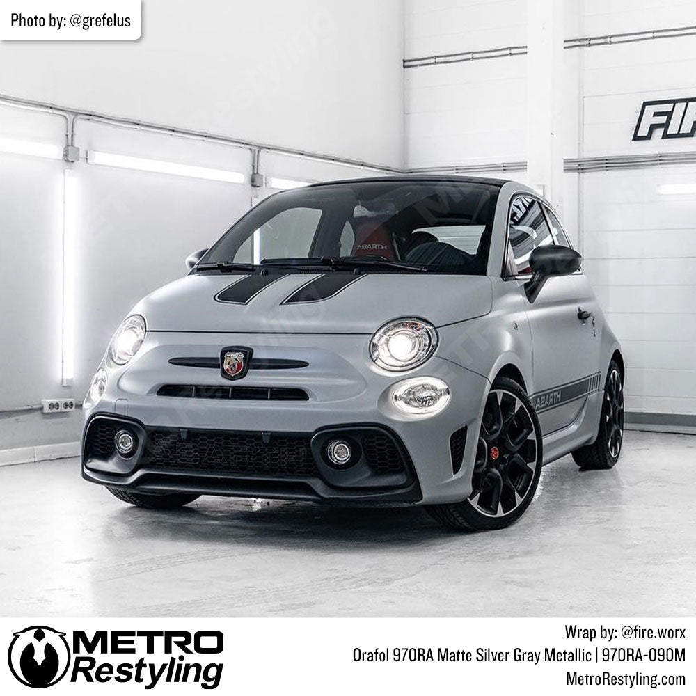 silver abarth wrap