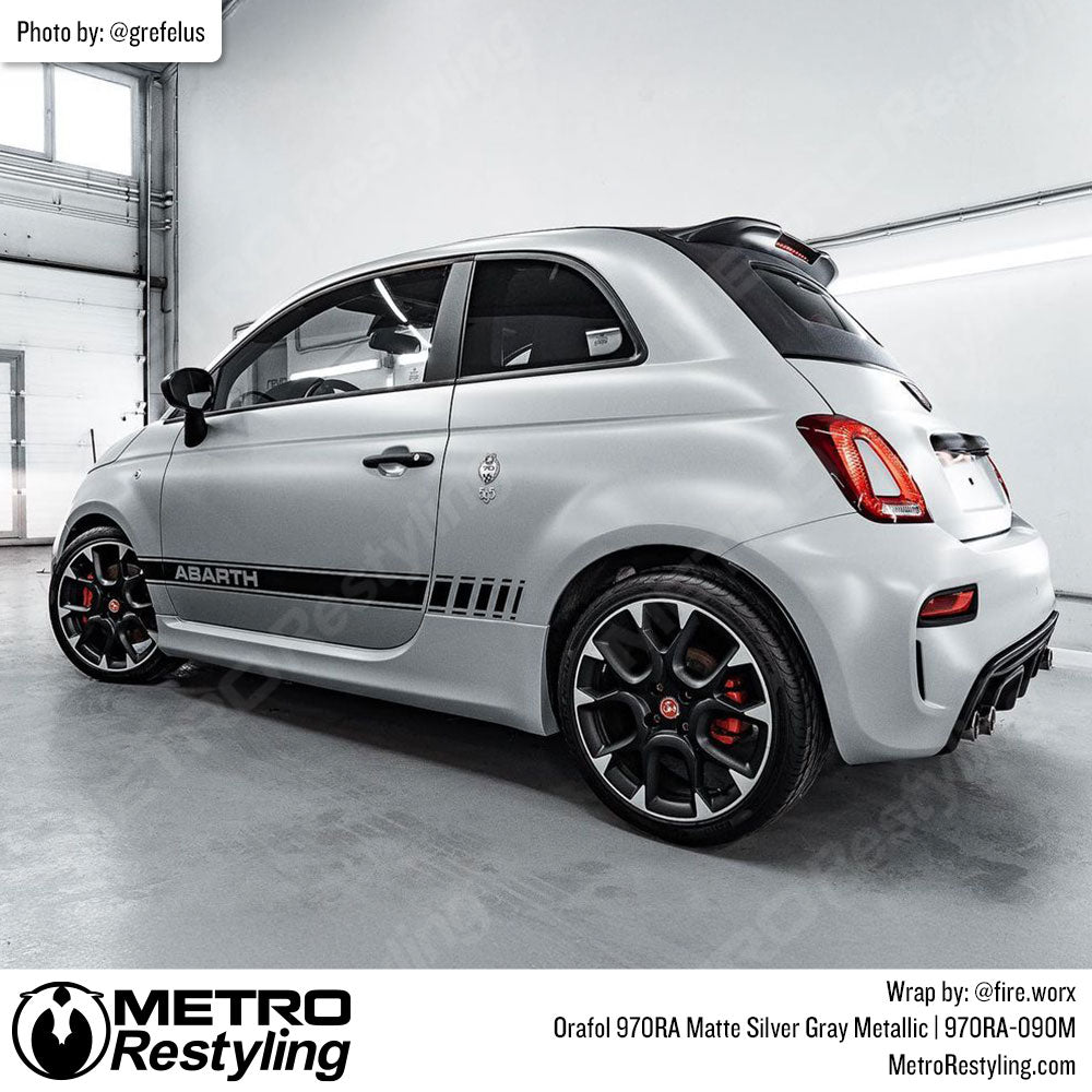 silver abarth wrap