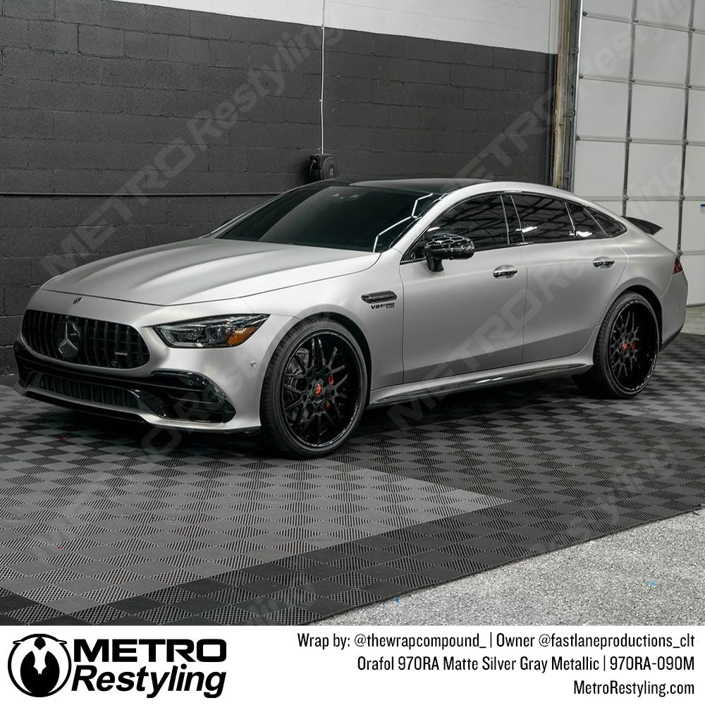 Silver Gray Metallic Mercedes Wrap