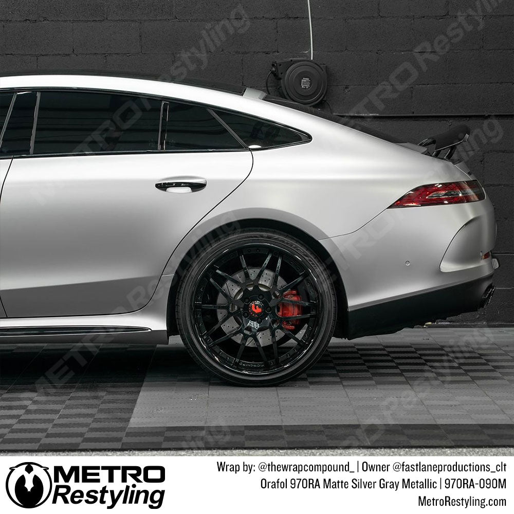 Silver Gray Metallic Mercedes Wrap