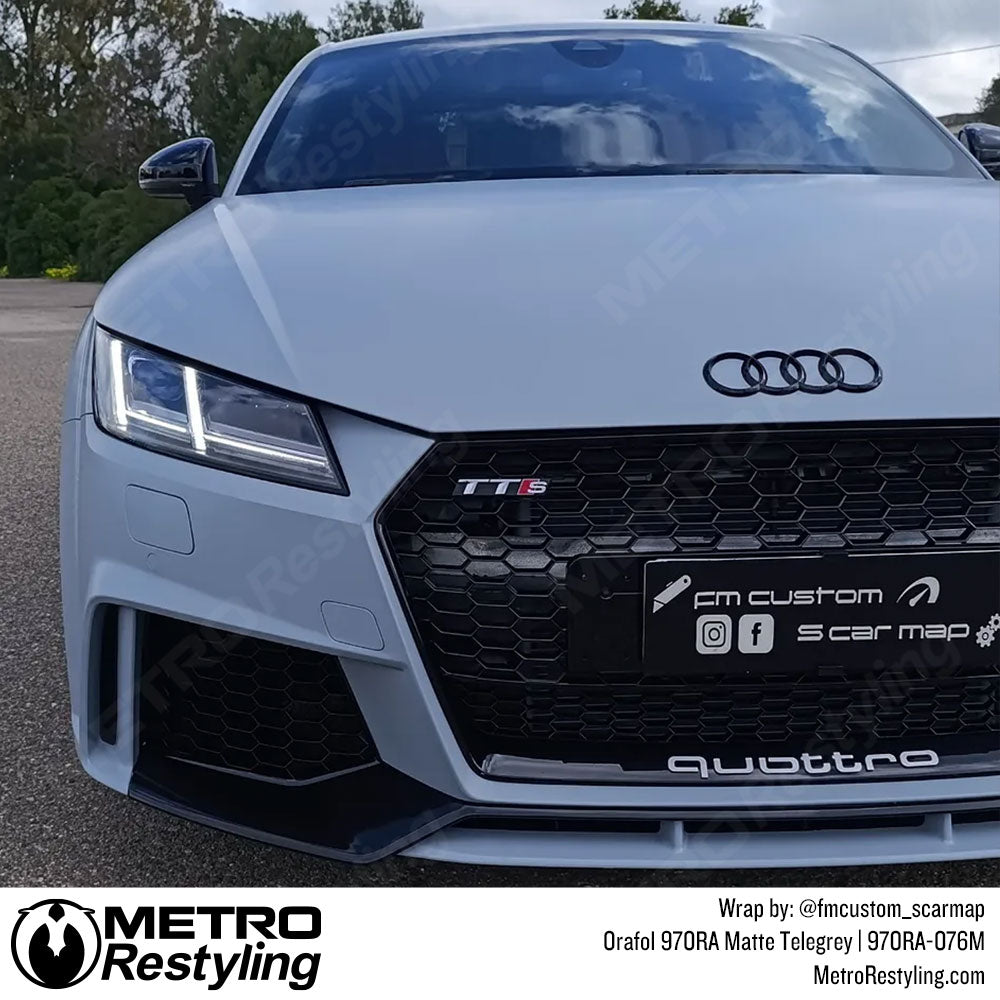 matte grey audi wrap