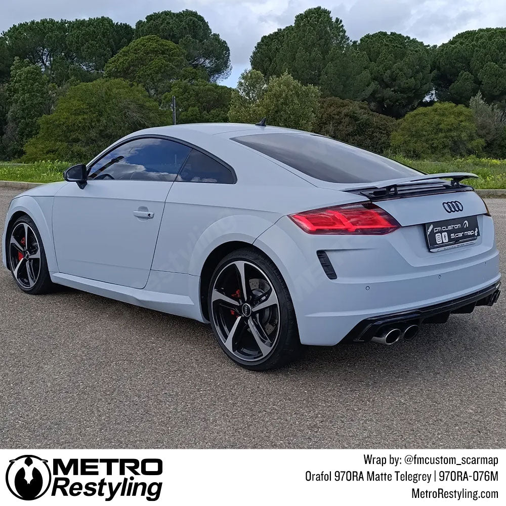 matte grey car wrap