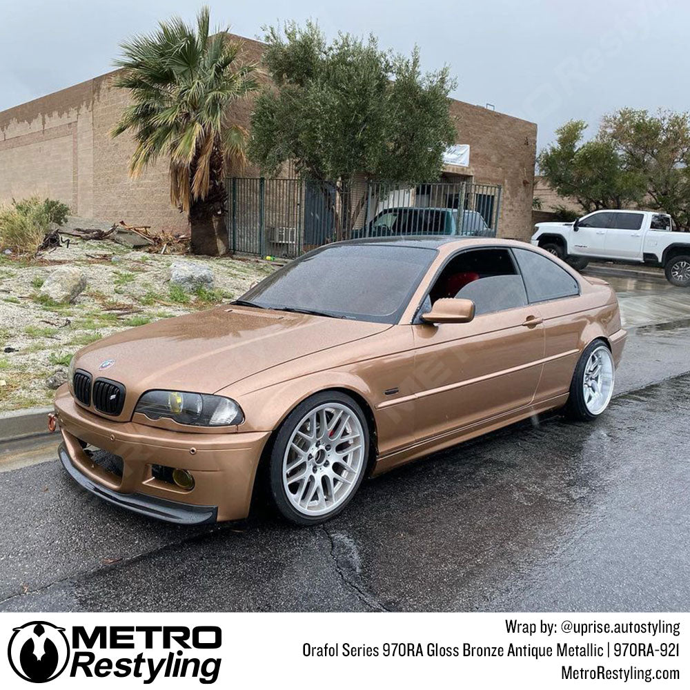 gloss bronze metallic bmw wrap