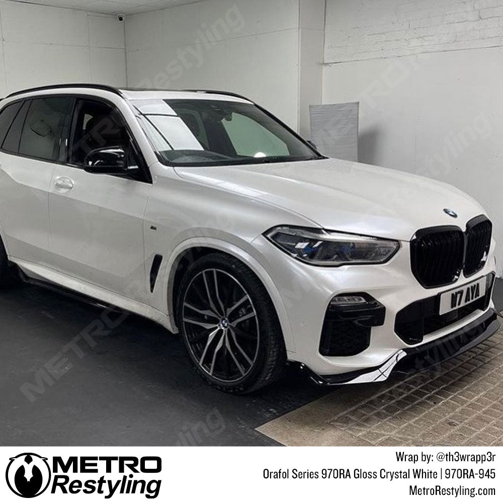 gloss white bmw wrap