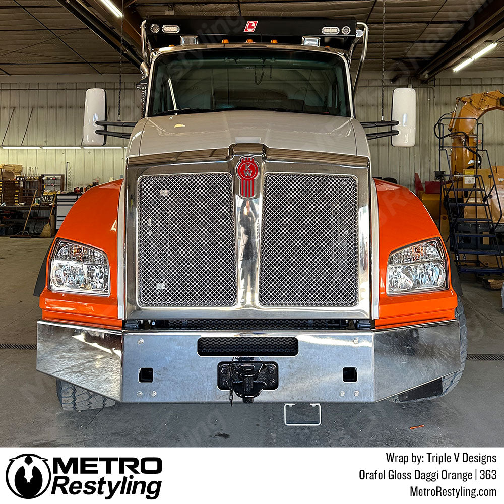 orange truck vinyl wrap