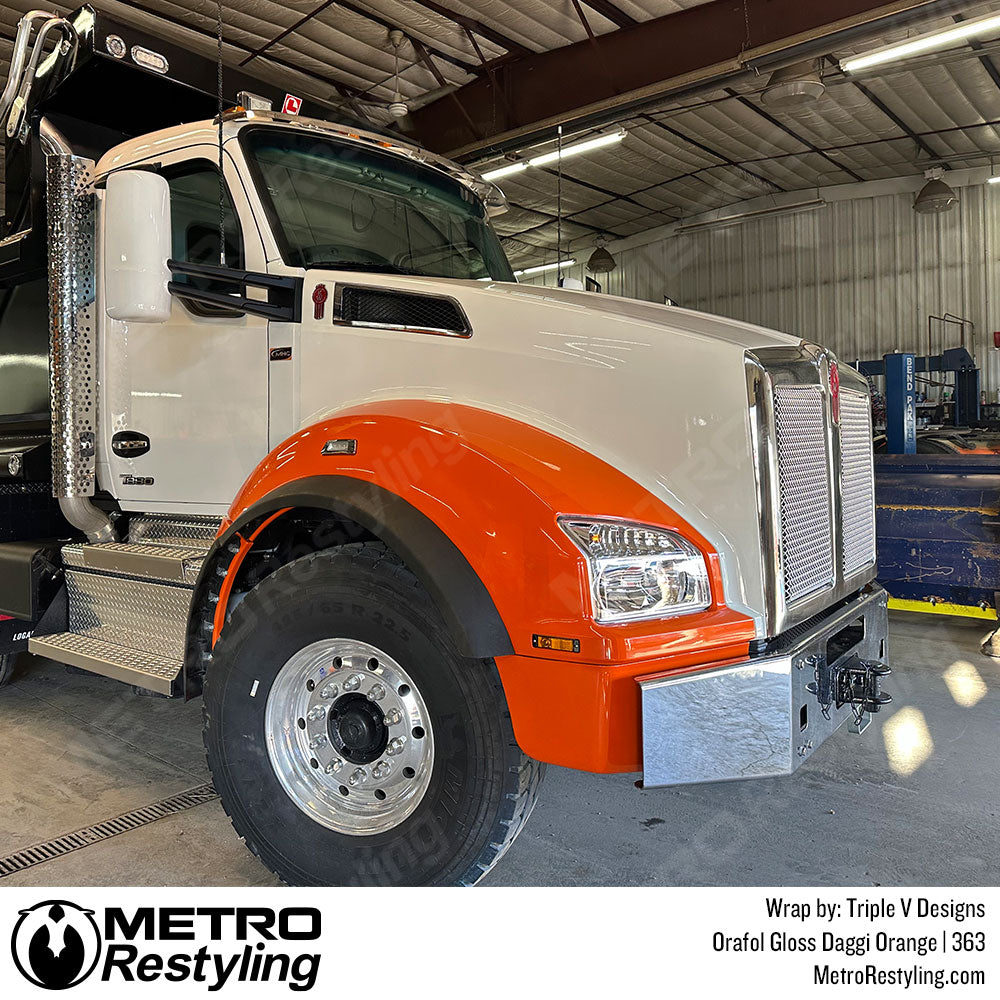 orange truck wrap