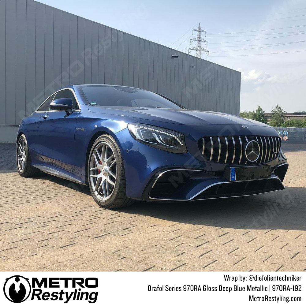 blue mercedes wrap