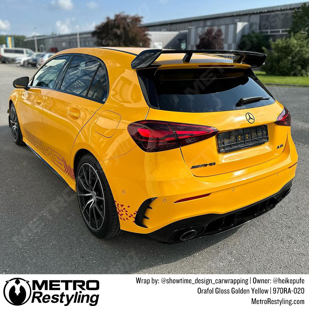 yellow mercedes wrap
