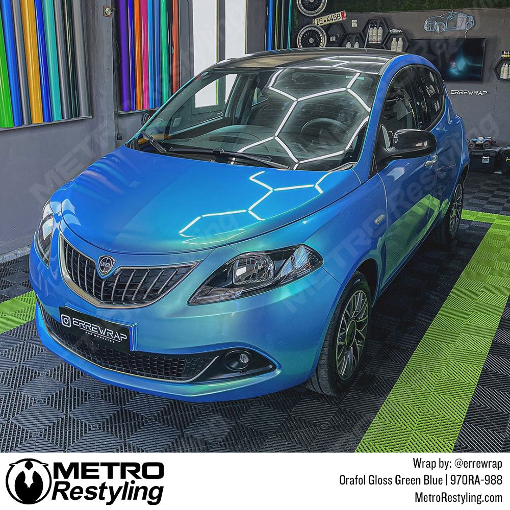 gloss blue lancia wrap