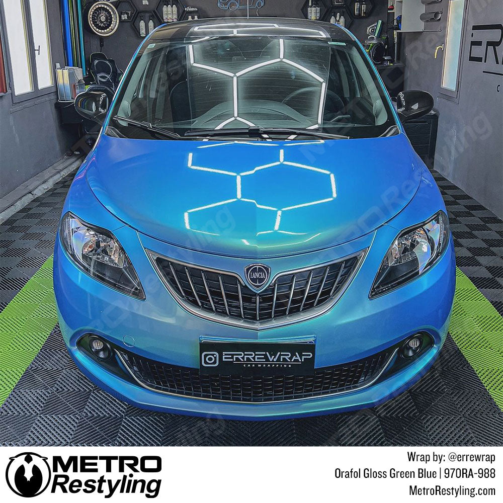 gloss blue lancia wrap
