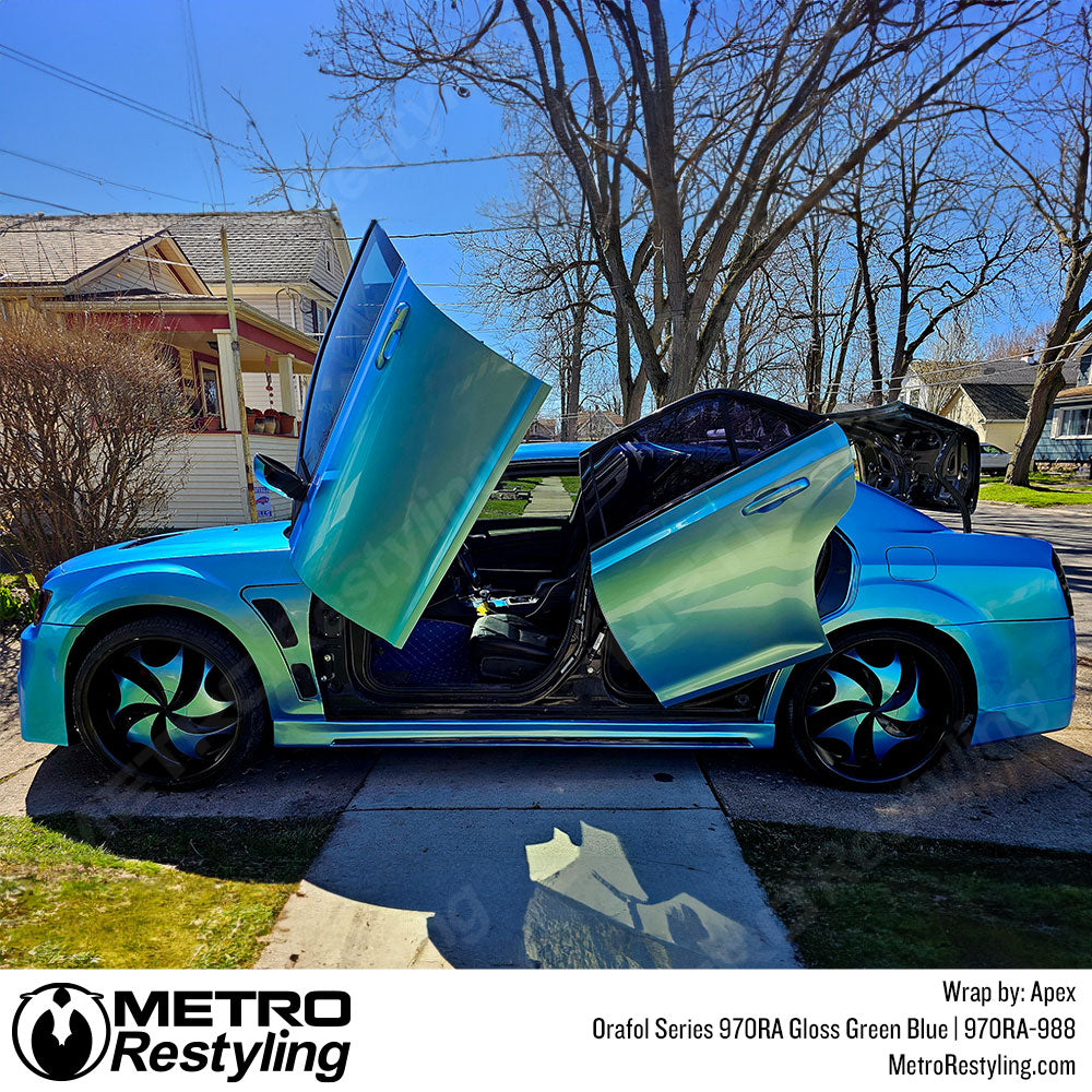 blue green Chrysler wrap