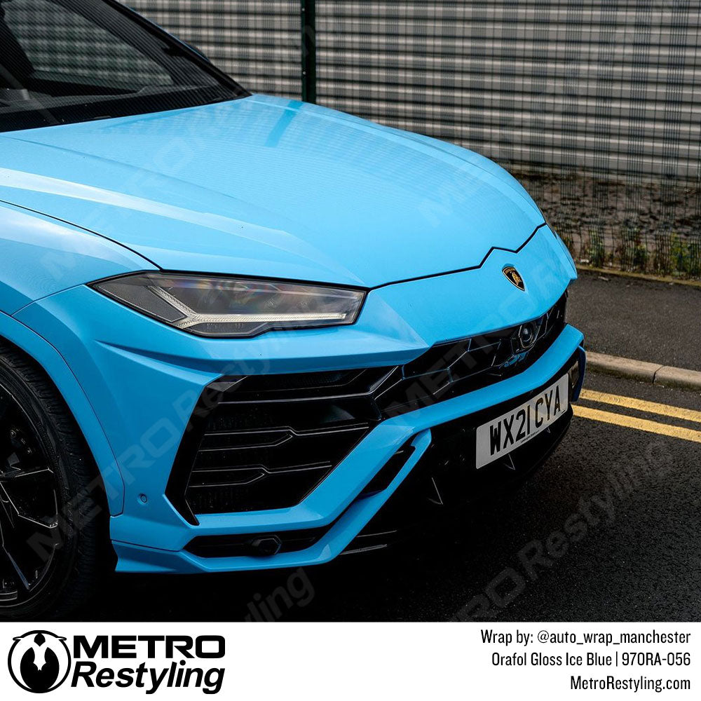 Blue Lamborghini Urus Wrap