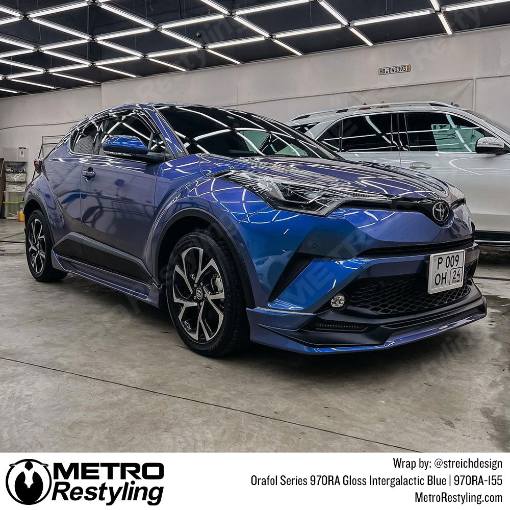 gloss intergalactic blue toyota wrap